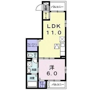 ルーチェ磯子【1階】の間取り