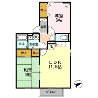 アビタシオン【1階】の間取り
