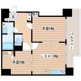 ディオヒルズ二日町【7階】の間取り
