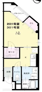 コーポエビス【3階】の間取り