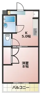 1DKの間取り画像