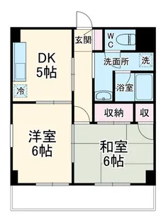 サンハイム原木中山【3階】の間取り