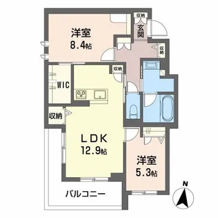 シャーメゾンステージ神明【1階】の間取り