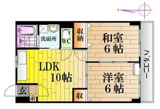 広島県広島市中区広瀬北町【マンション】の間取り