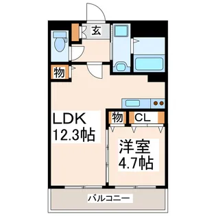 リスタジォーネ迎町【4階】の間取り