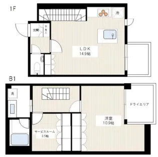 カスタリア八雲【1階】の間取り