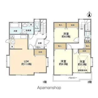 東京都東大和市狭山4【一戸建】の間取り