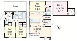 東京都豊島区長崎4【一戸建】の間取り