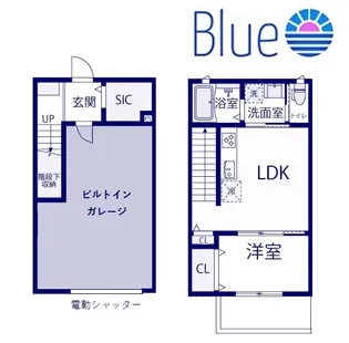 アウラガレージの間取り