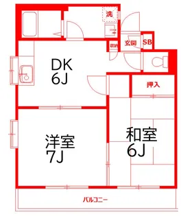 エクセル岩本【1階】の間取り