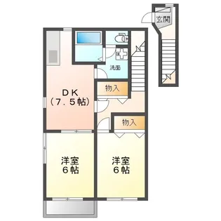 サフィニアガーデン B棟【2階】の間取り