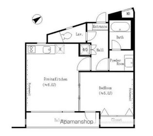 レジディア笹塚【1階】の間取り