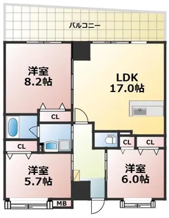 カゼマチテラス【2階】の間取り