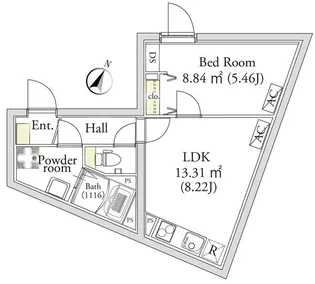 カーサフェリーチェ自由が丘の間取り