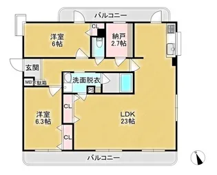 グレースフル・ピオナーM【2階】の間取り