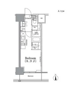 パークハビオ飯田橋【5階】の間取り