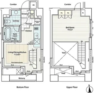 東京都港区麻布十番2【マンション】の間取り