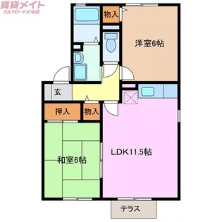ヴェールパルク【1階】の間取り