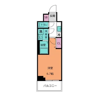 ケイディーエックスレジデンス原木中山【1階】の間取り