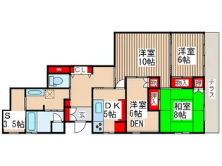 メイプルマンション【1階】の間取り