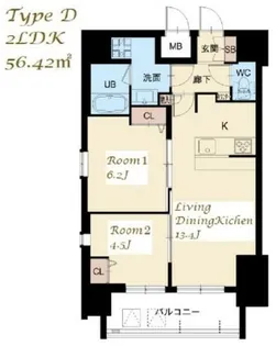 スプランディッド大山【14階】の間取り