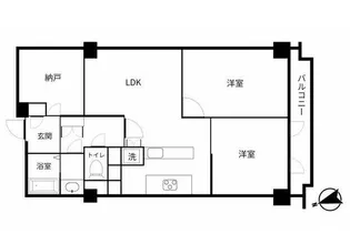 麻布狸穴ナショナルコート【2階】の間取り