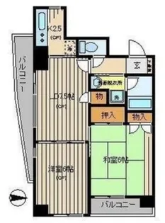 東京都中野区弥生町1【マンション】の間取り