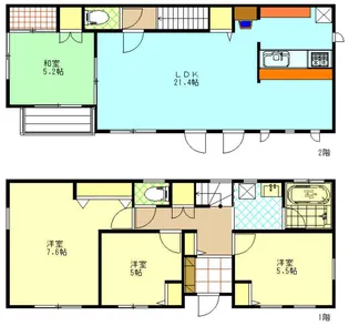 神奈川県藤沢市鵠沼松が岡4【一戸建】の間取り