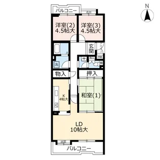 UR善行第四【5階】の間取り