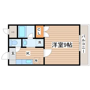 北山101ビル【4階】の間取り