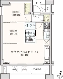 イグレクス【8階】の間取り