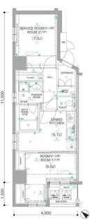 レヴィーナ東京八重洲通り【6階】の間取り