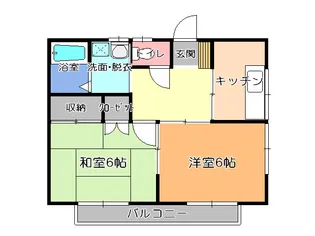 コーポやよい【1階】の間取り