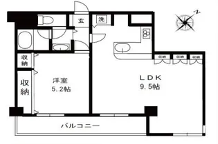 東京都目黒区洗足1【マンション】の間取り