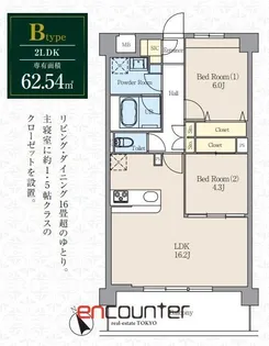 アーバン トレジャー ケヤキ【4階】の間取り
