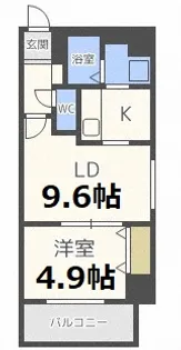 J・STAR hongou(旧ラ・パルマ本郷)【5階】の間取り