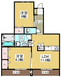 APTエクセル【1階】の間取り