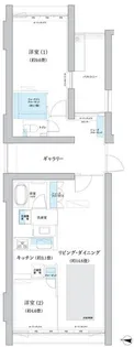 東京都世田谷区砧2【マンション】の間取り
