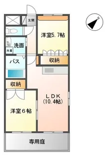 ホープハウス【1階】の間取り
