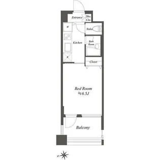シンシア白金高輪PACE【5階】の間取り