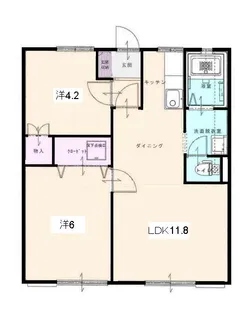 ハイツサンフラワー【1階】の間取り
