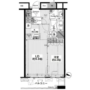 CHIBA CENTRAL TOWER【23階】の間取り
