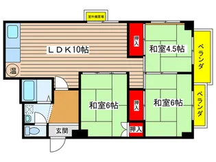 天白第四住宅6棟【1階】の間取り
