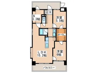 ヴィラ筑紫駅前【2階】の間取り