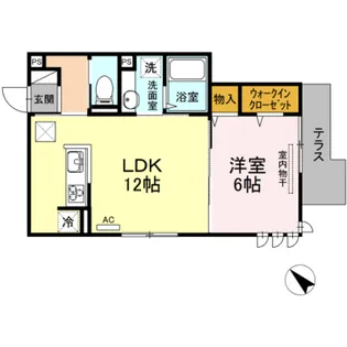 セジュールTOM【1階】の間取り