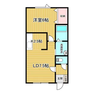 コーポリビエールII【2階】の間取り