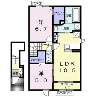 アペルタ【2階】の間取り