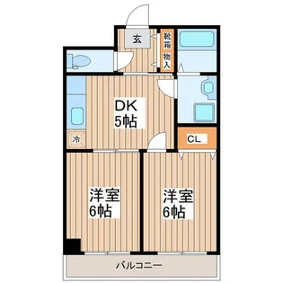 パークサイドアダチ【2階】の間取り