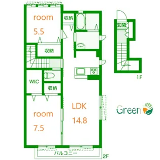 グランKコート L【2階】の間取り
