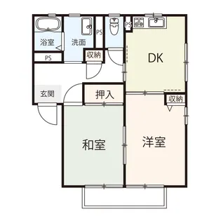 ポルテ三原明神 B【2階】の間取り